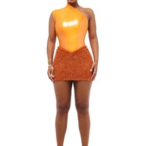 CouCoo Orange Bodysuit and Skirt